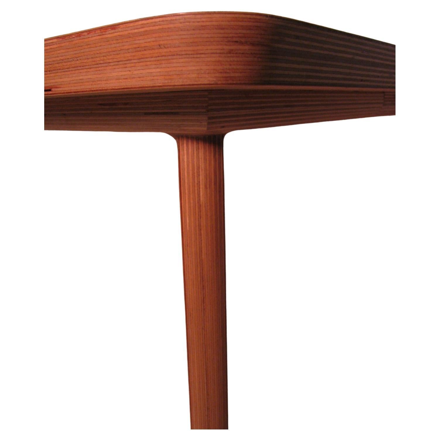 Laminated Late 20th Century Modern Custom-Made Oak Table For Sale