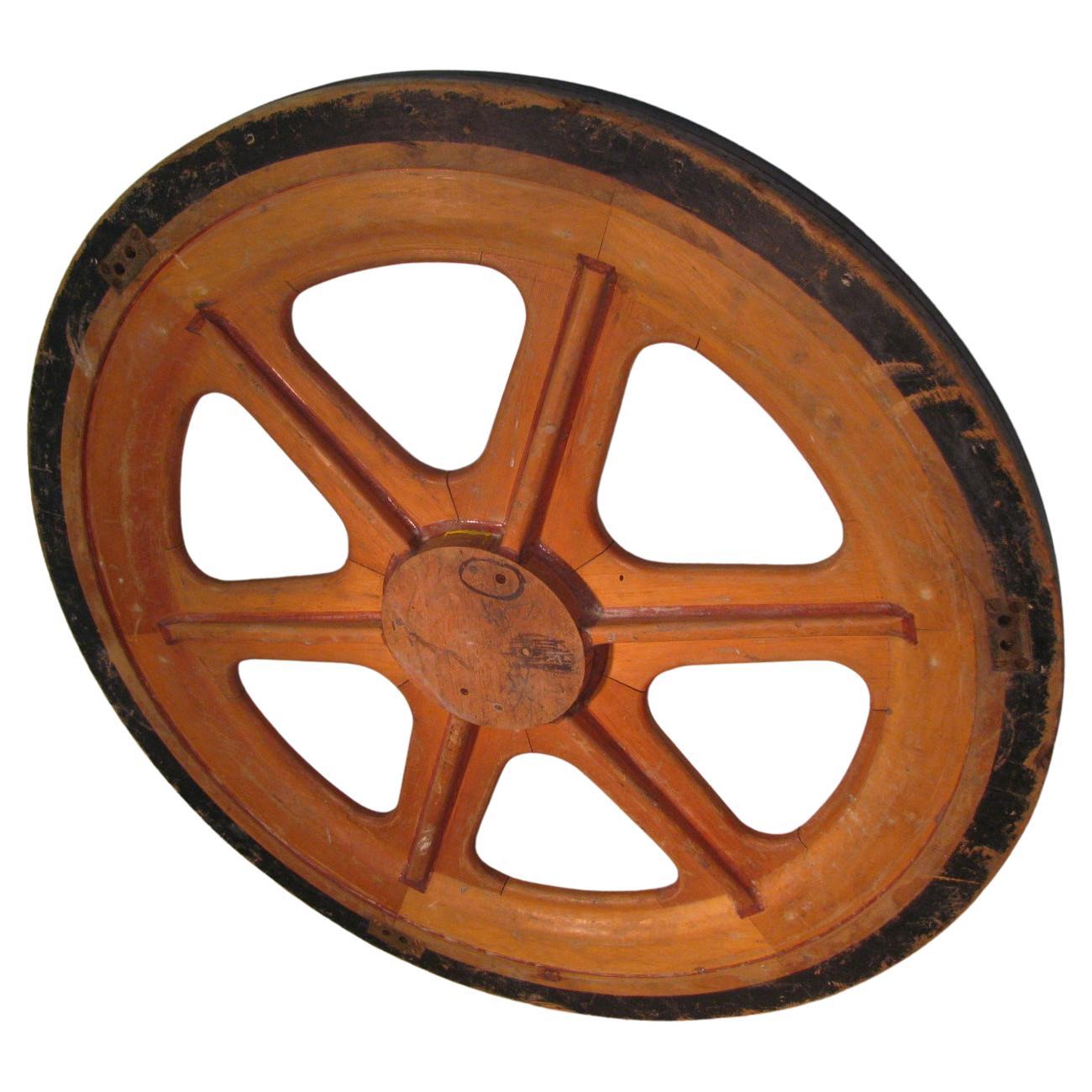 Chêne Massive roue de fonderie ancienne faite à la main en vente