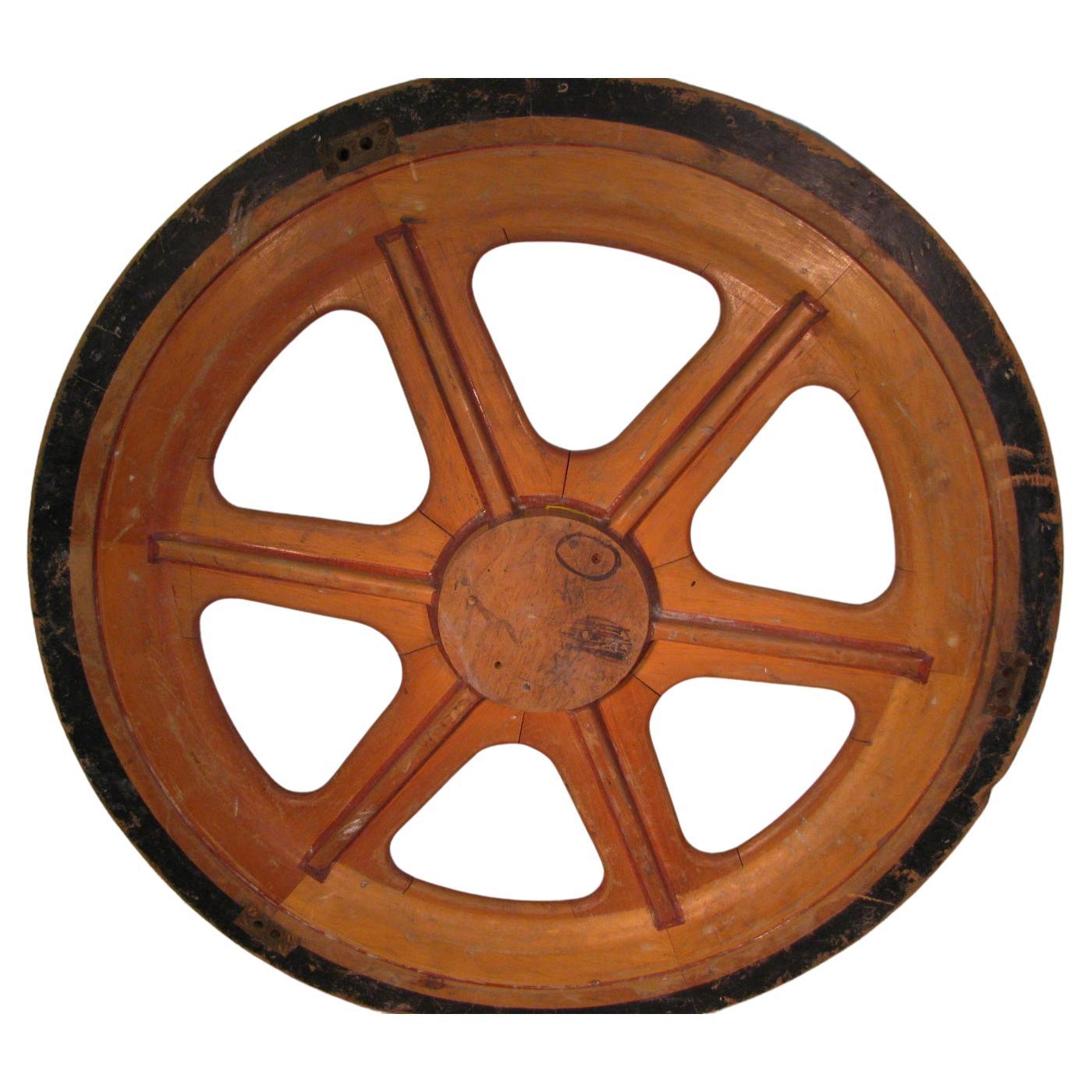 American 19thC Massive Industrial  Antique Architectural Handmade Foundry Gear Wheel For Sale