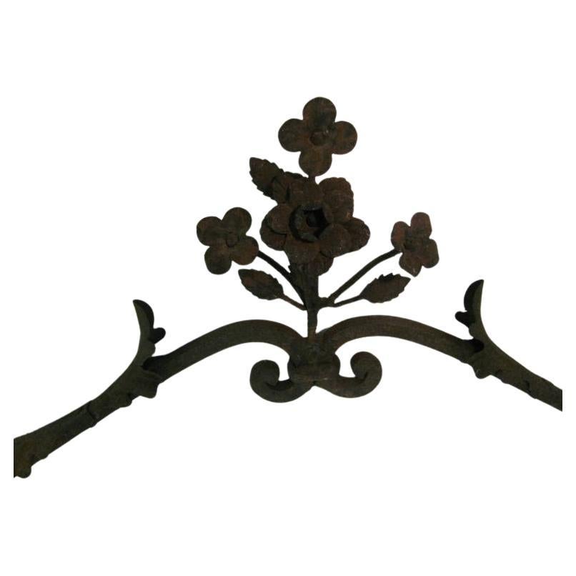 Louis XV Mid Century French Iron and Portoro Mable Console Table
