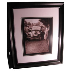 Vintage New Jersey c1932 Car Crash Photo with Nearby Onlookers in 1932 Garb