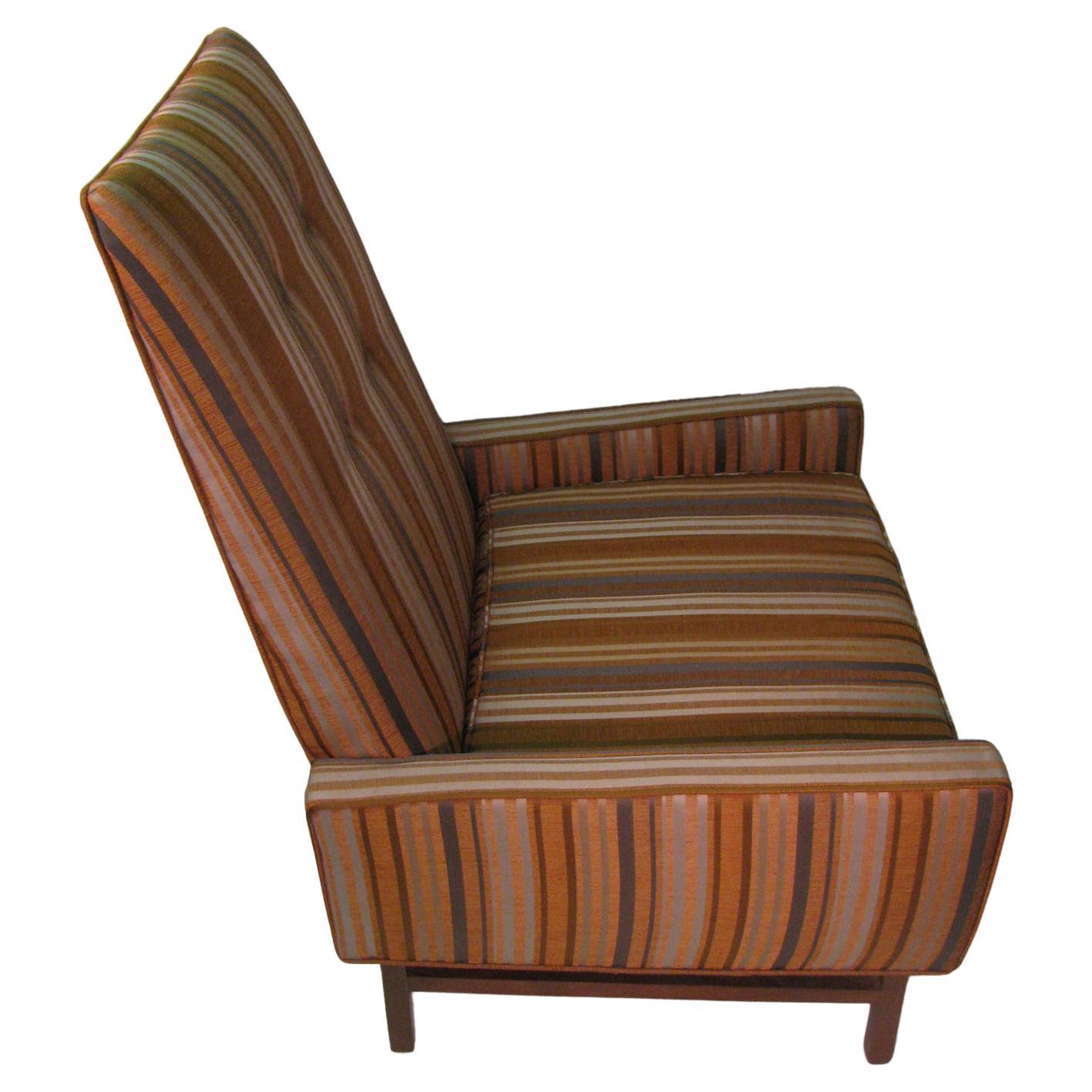 Hand-Crafted Mid-Century Modern Lounge Armchair Style of Jens Risom For Sale