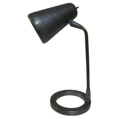 Retro Mid-Century Modern Steel Desk Lamp Manner of Paavo Tynell