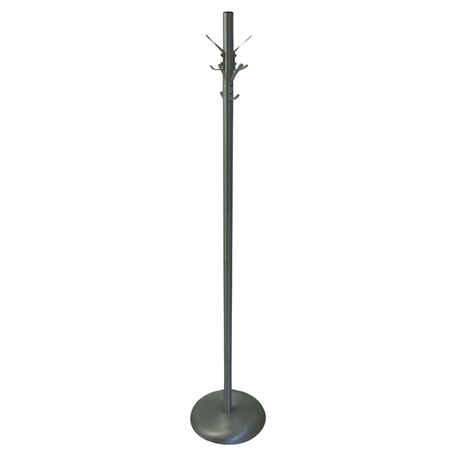 Mid Century Modern Industrial Aluminum Coat and Hat Rack