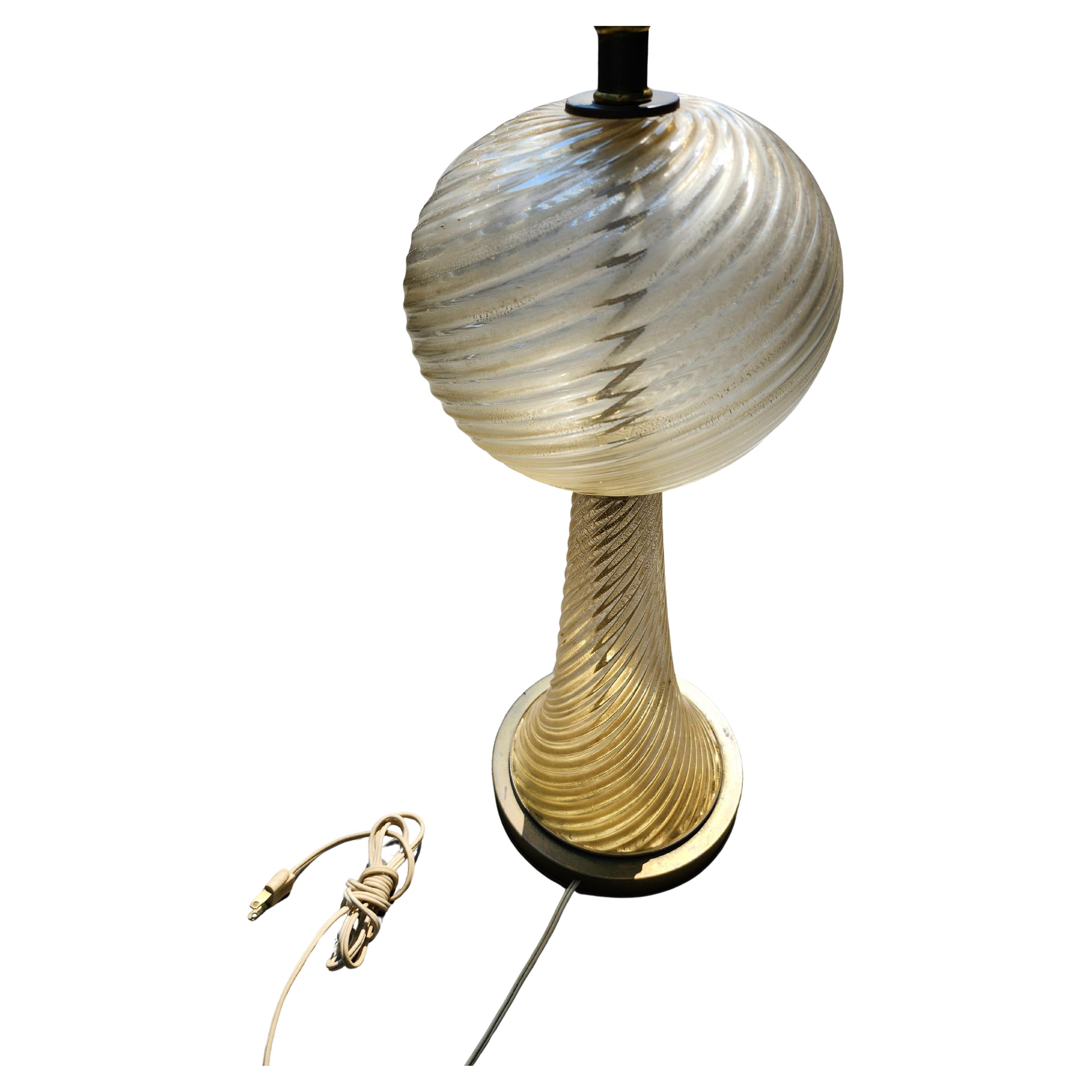 Mid-Century Modern Pair of Mid Century Modern Murano Barovier & Toso Table Lamps