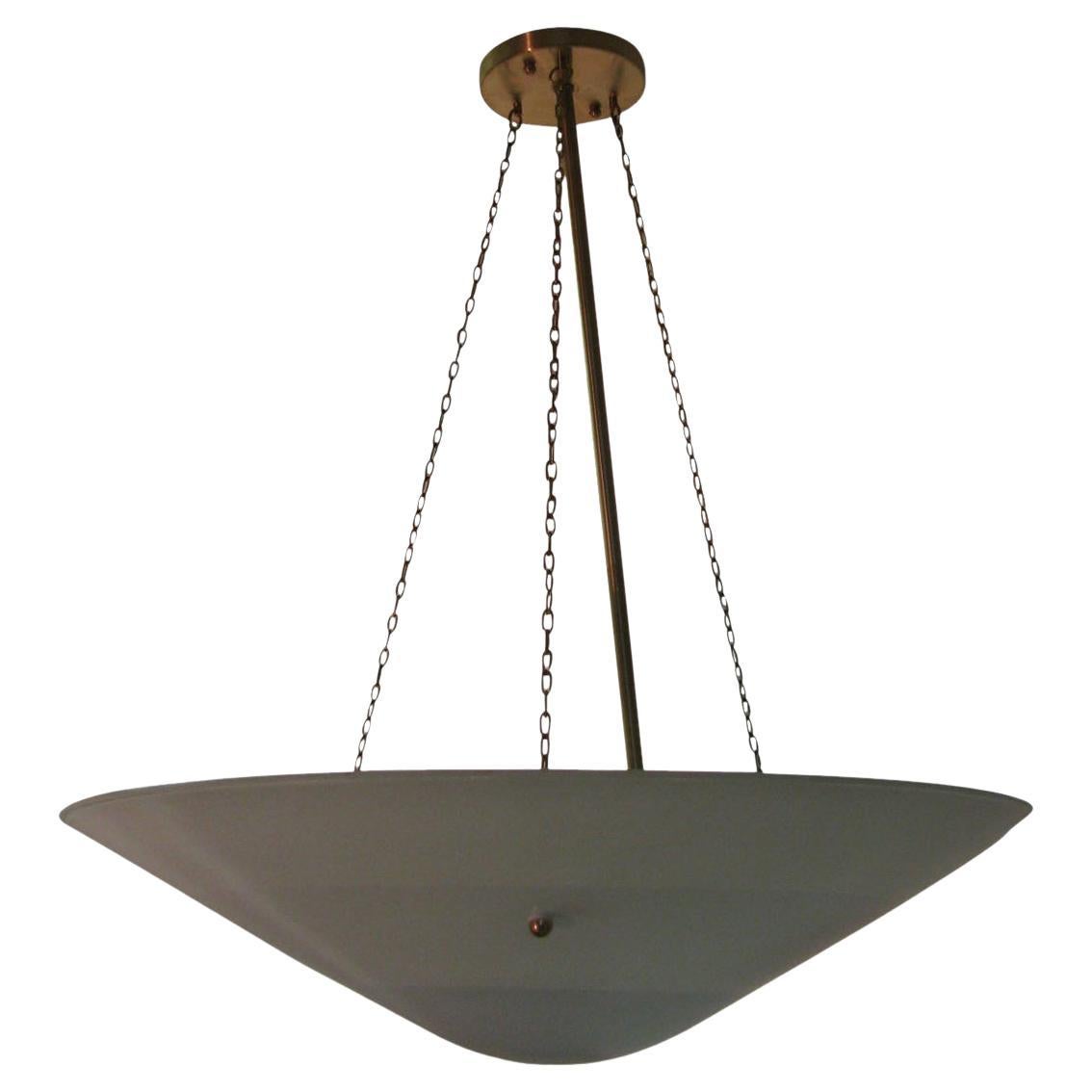  Mid Century Modern Blue Cone Pendant Chandeliers 8 Available  For Sale