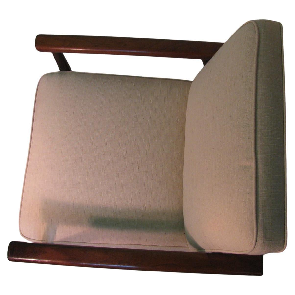 Mid-20th Century Pair of Mid-Century Modern Black Walnut Lounge Armchairs, 1957 For Sale