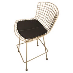 Tabouret de bar en fil métallique Knoll Bertoia:: moderne:: du milieu du siècle dernier