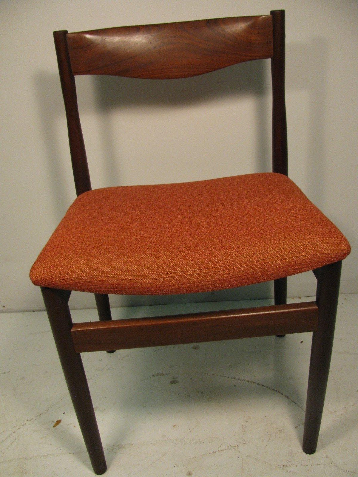 Set of Four Mid Century Danish Modern Poul Volther Teak Dining Chairs In Good Condition For Sale In Port Jervis, NY