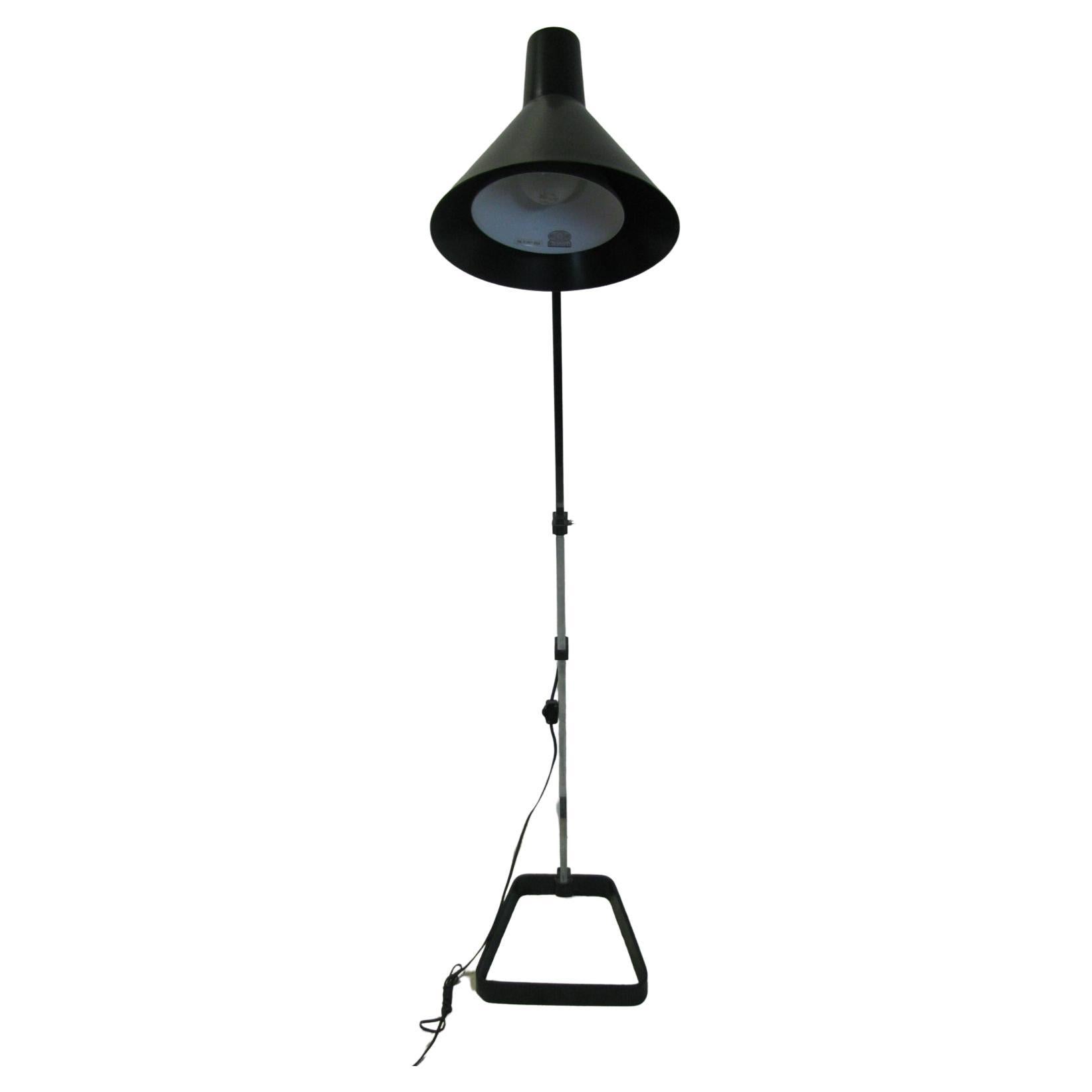 Steel Pair of Mid-Century Modern Scandinavian Adjustable Floor Lamp For Sale