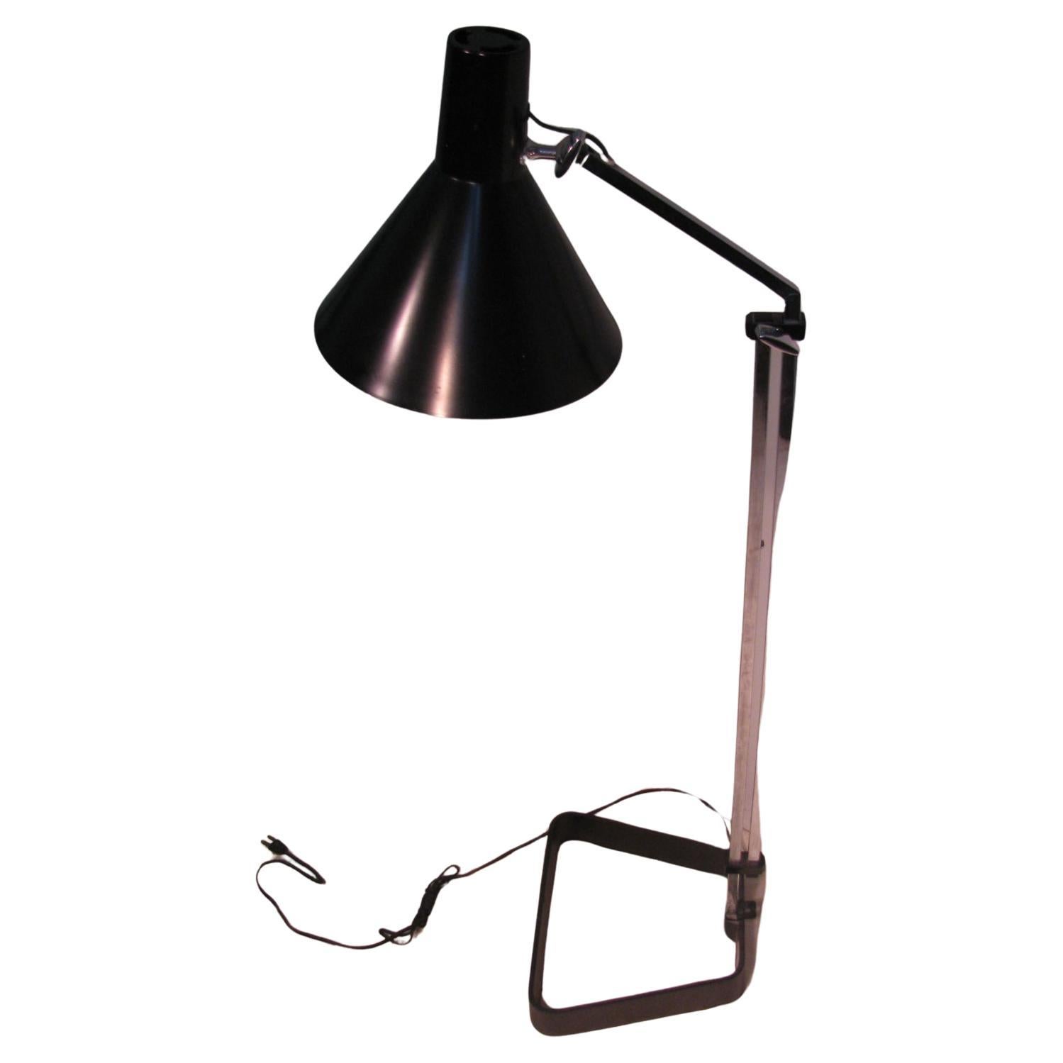 Pair of Mid-Century Modern Scandinavian Adjustable Floor Lamp For Sale