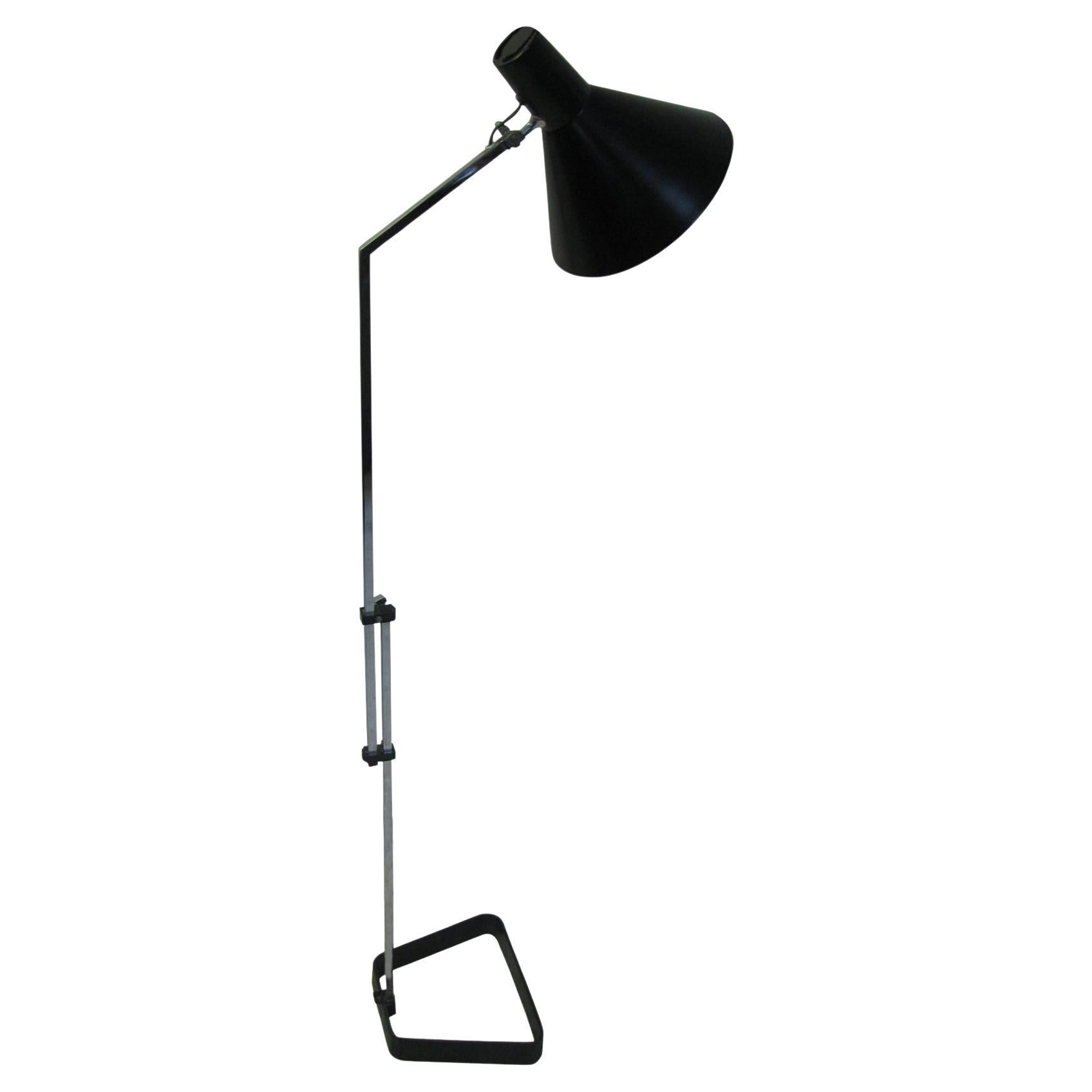 Mid-20th Century Pair of Mid-Century Modern Scandinavian Adjustable Floor Lamp For Sale