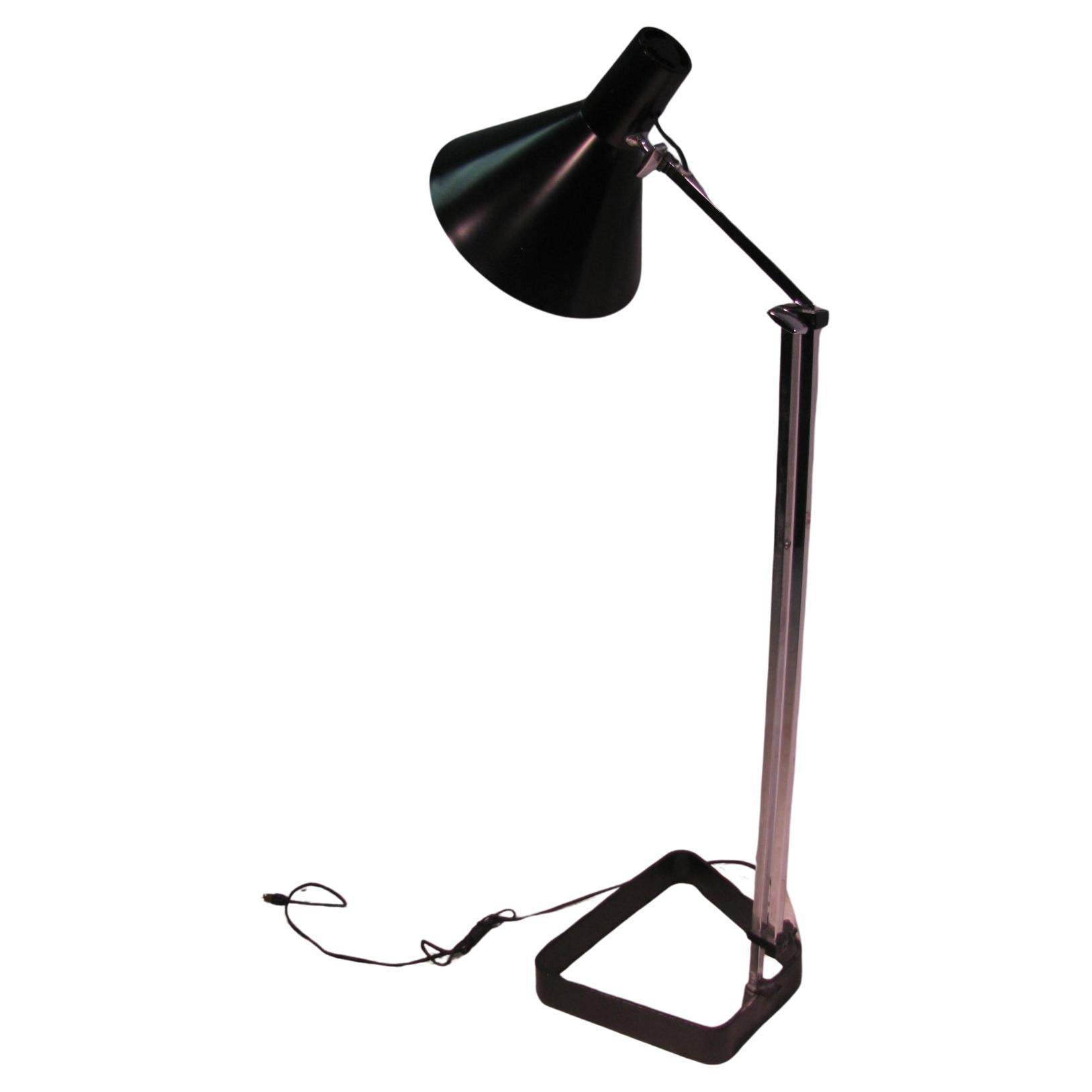 Danish Pair of Mid-Century Modern Scandinavian Adjustable Floor Lamp For Sale