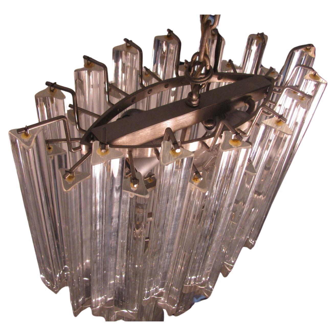 Mid-Century Modern Murano Oval Chandelier by Camer In Good Condition For Sale In Port Jervis, NY