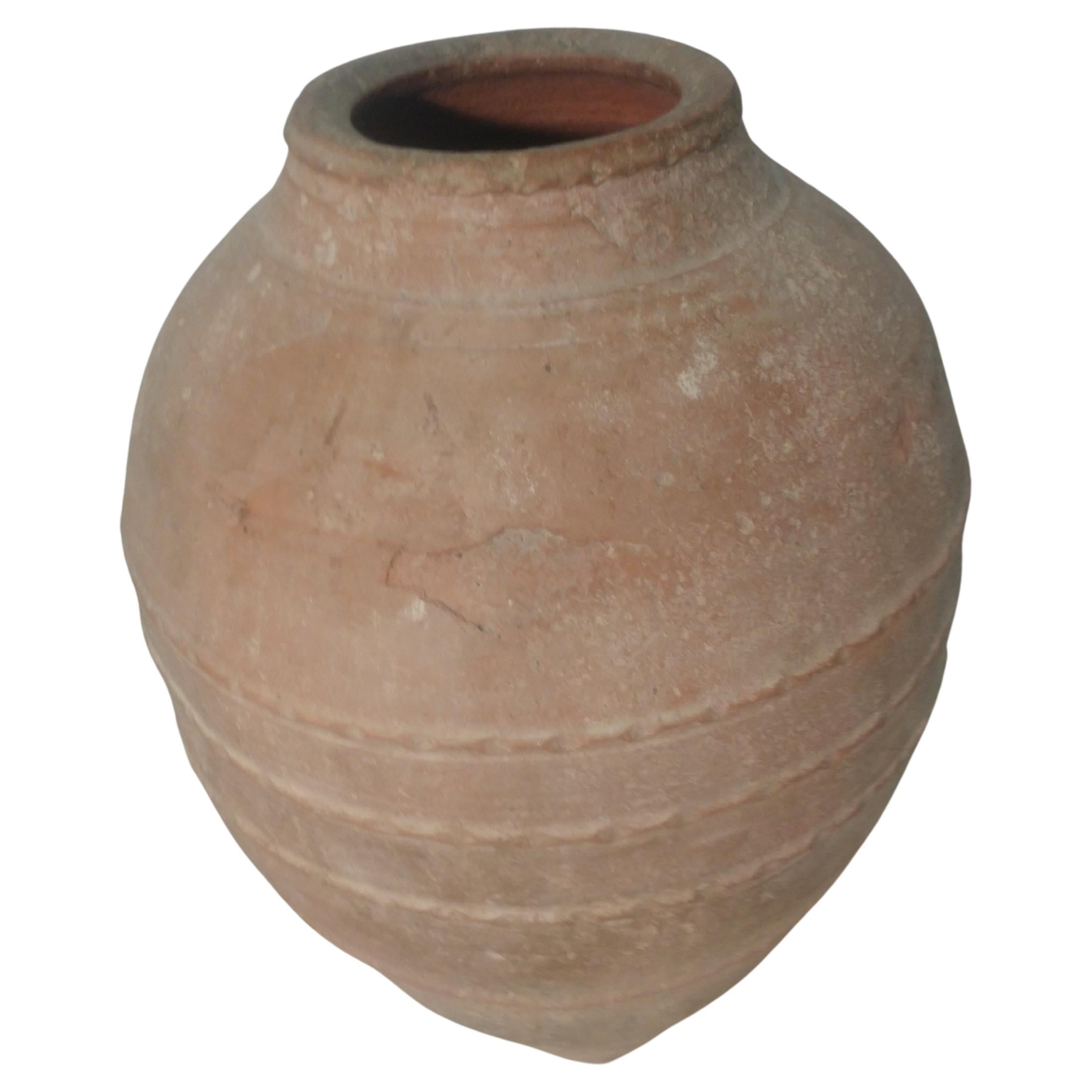Urne de stockage en terre cuite du 19ème siècle - Olive - Moyen-Orient