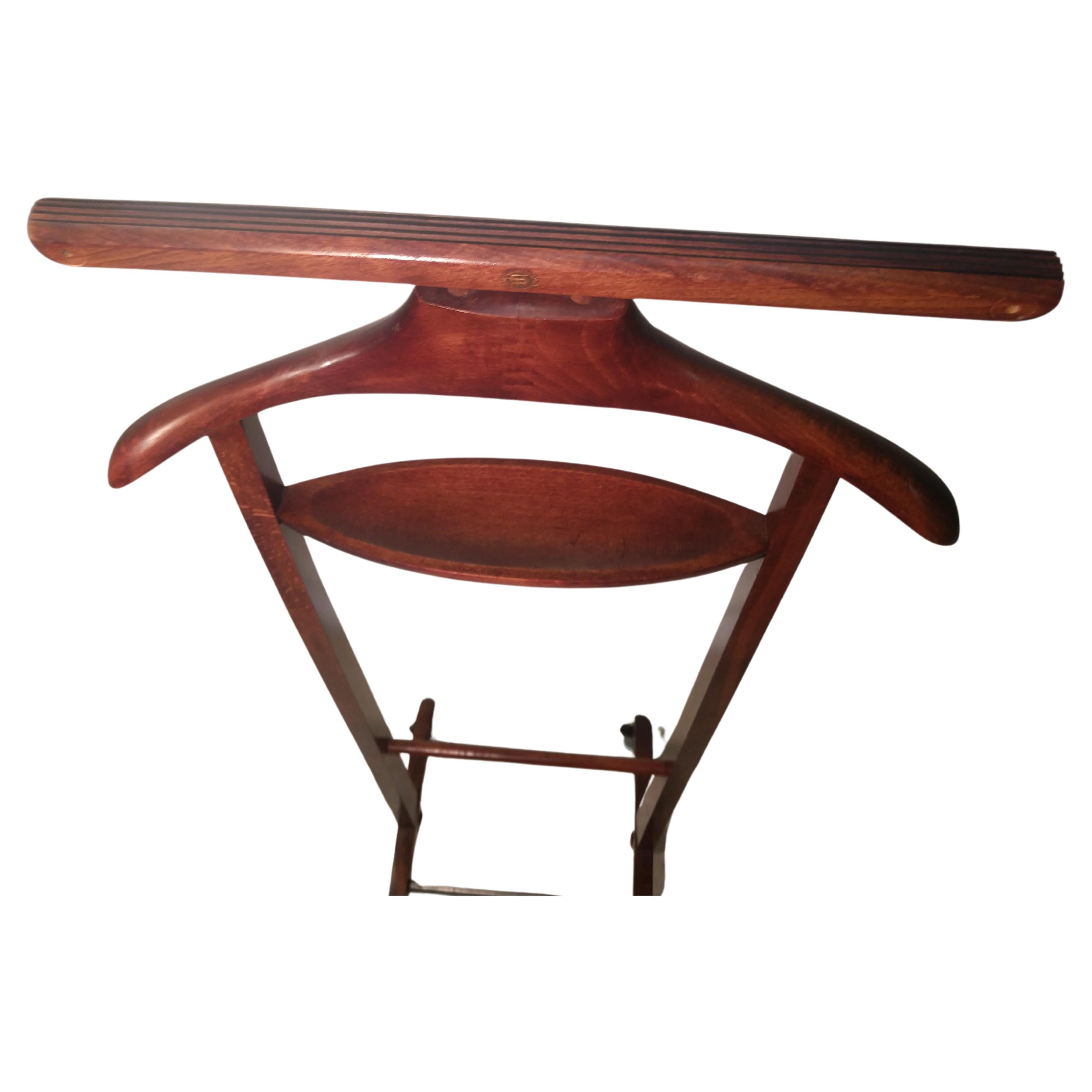 Lacquered Mid Century Modern Mahogany Clothes Valet by Fratelli Reguitti For Sale