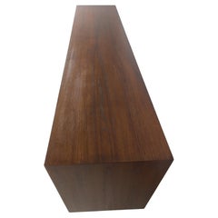 Mid Century Modern Danish Teak Credenza with 3 Sliding Doors & Fitted Interior