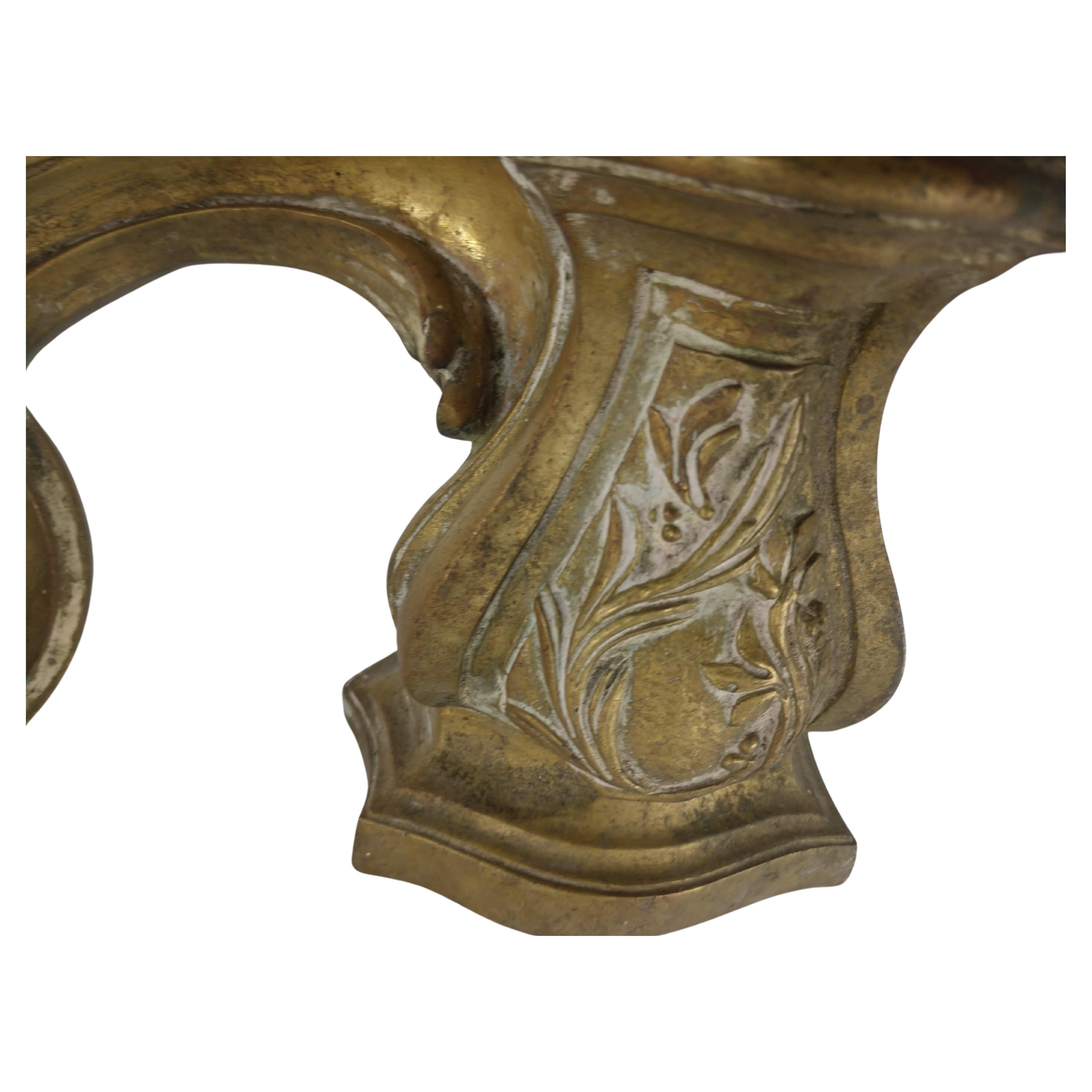 Pair of Antique Bronze French Chenets, c1880 In Good Condition For Sale In Port Jervis, NY