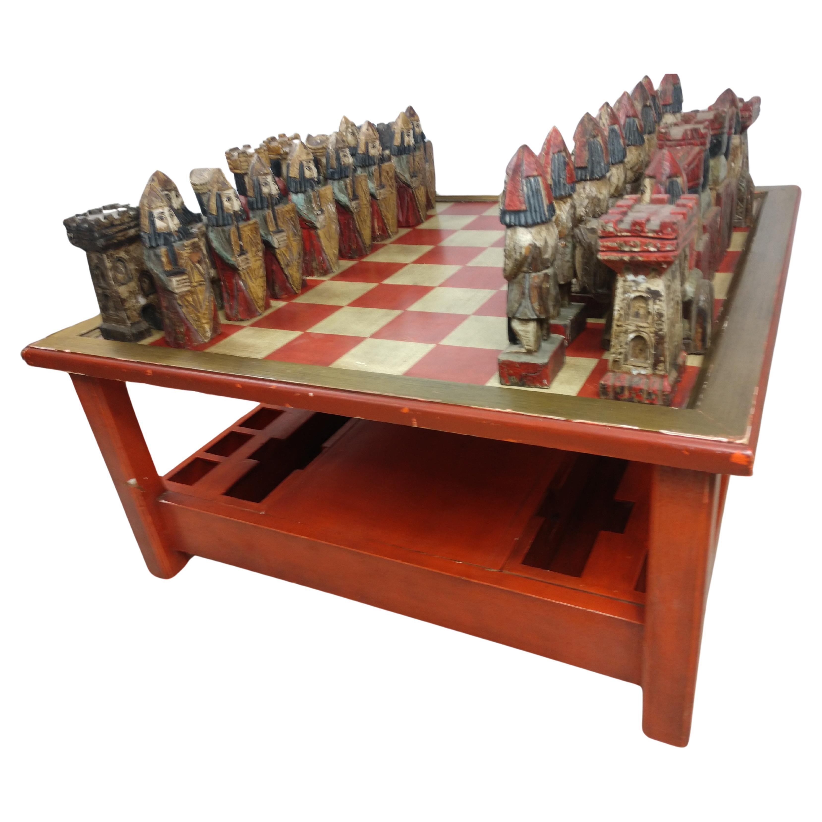 coffee table chess set