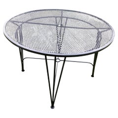 Used Mid-Century Modern Round Mesh Top Outdoor Dining Table by John Salterini