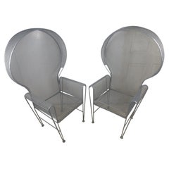 Used Pair of Woodard Sculptura Canopied Garden Chairs, C1960
