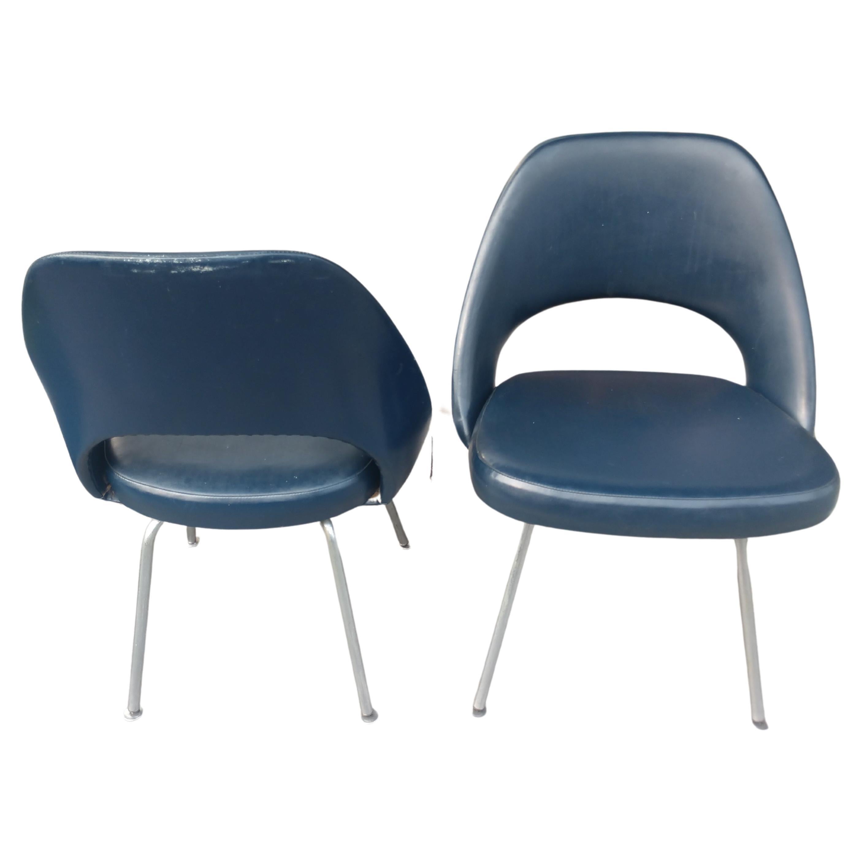 Pair of Eero Saarinen Executive Side Chairs