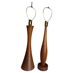 Mid Century Modern Complimentary Pr Table Lamps Philip Lloyd Powell New Hope Pa