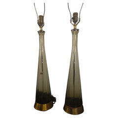 Paire de lampes de table Murano en forme de bouteille, The Moderns