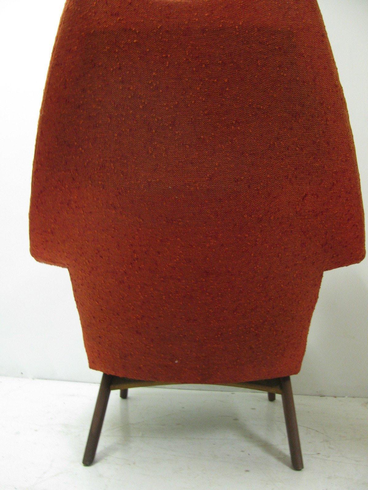 Mid-Century Modern Wing Chair by Adrian Pearsall In Good Condition For Sale In Port Jervis, NY