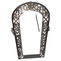 Bronze Art Deco Architectural Mirror Style of Oscar Bach