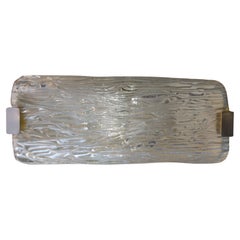 Pair of Mid Century Modern Venini "Tree Bark" Pattern Wall Sconces