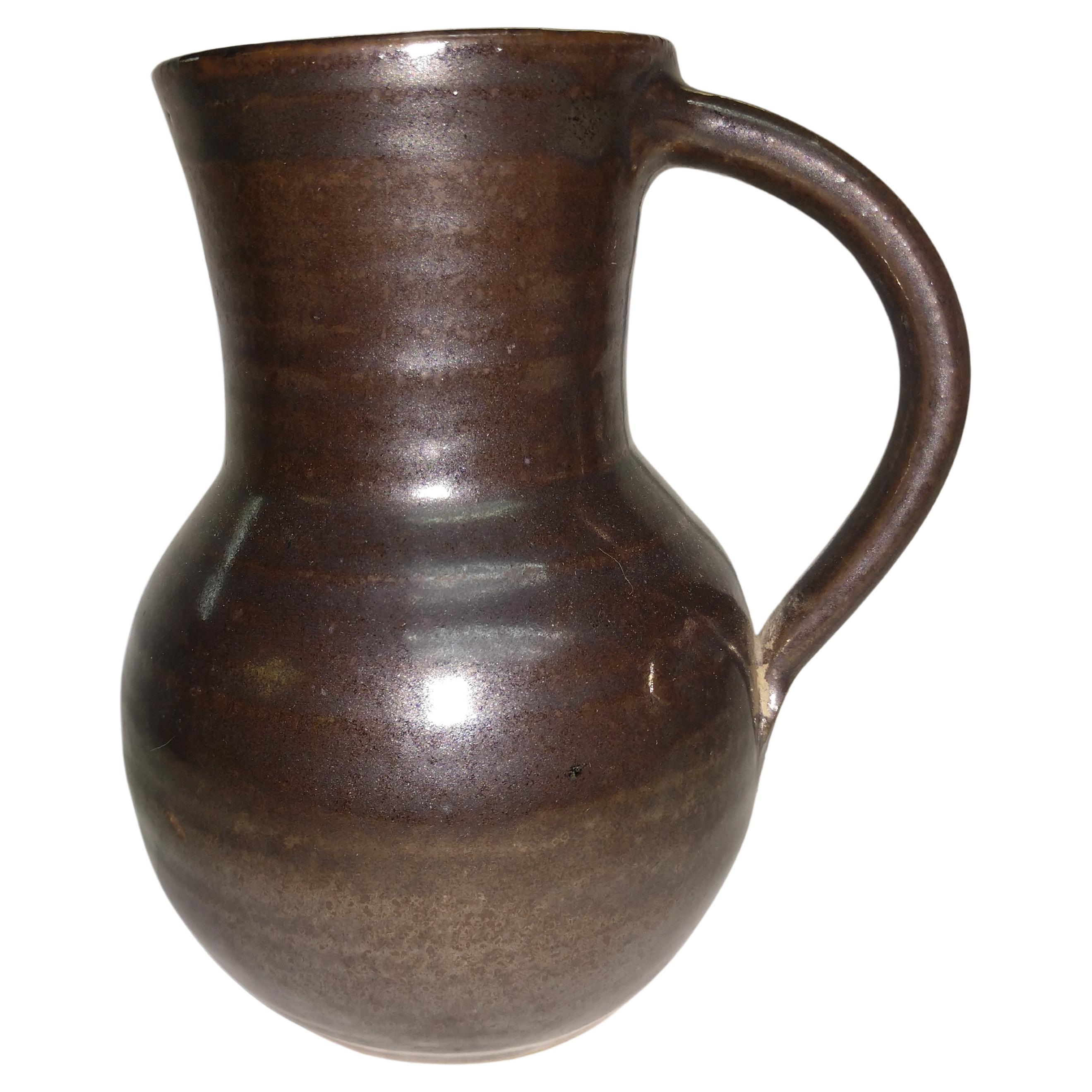 Pichet à anse en glaçure The Modernity de Herbert Sargent Writer Producer Potter en vente