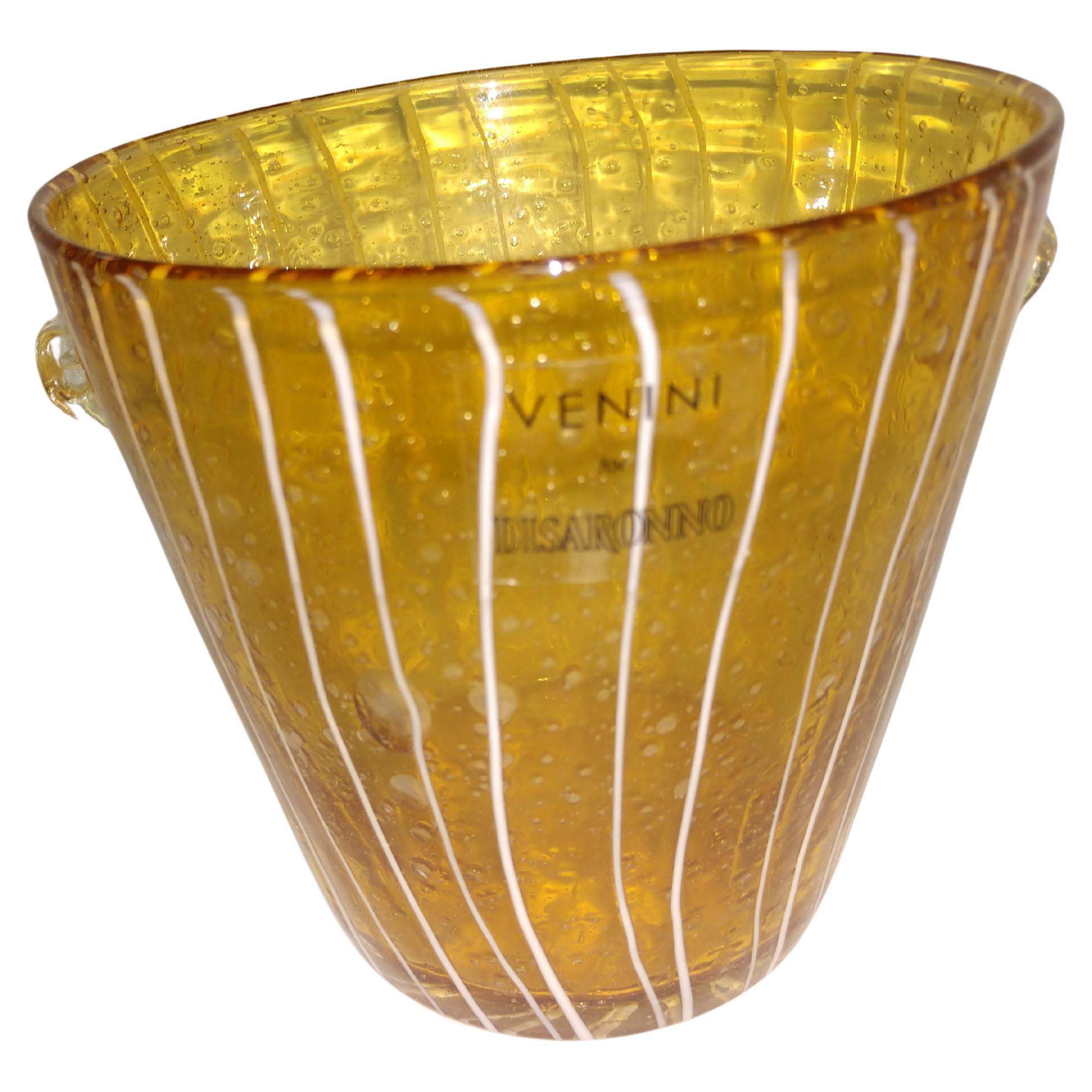 Mid-Century Modern Art Glass Vase by Venini For Sale