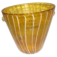 Vase en verre d'art moderne du milieu du siècle dernier de Venini