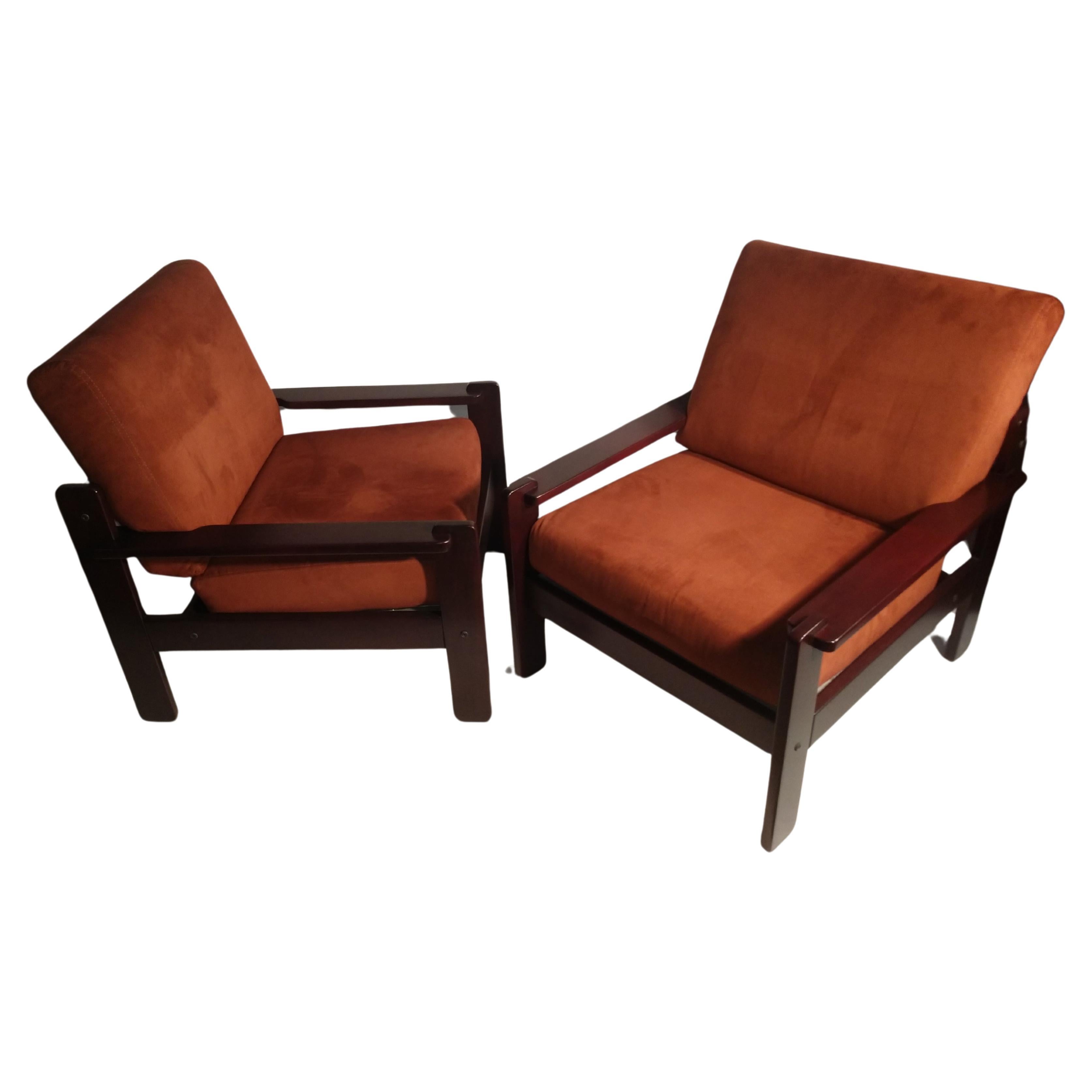 Brazilian Pair of Mid-Century Modern Lounge Chairs in the Manner of Percival Lafer For Sale