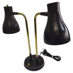 Lampe de bureau à double tête Nessen, moderne du milieu du siècle dernier