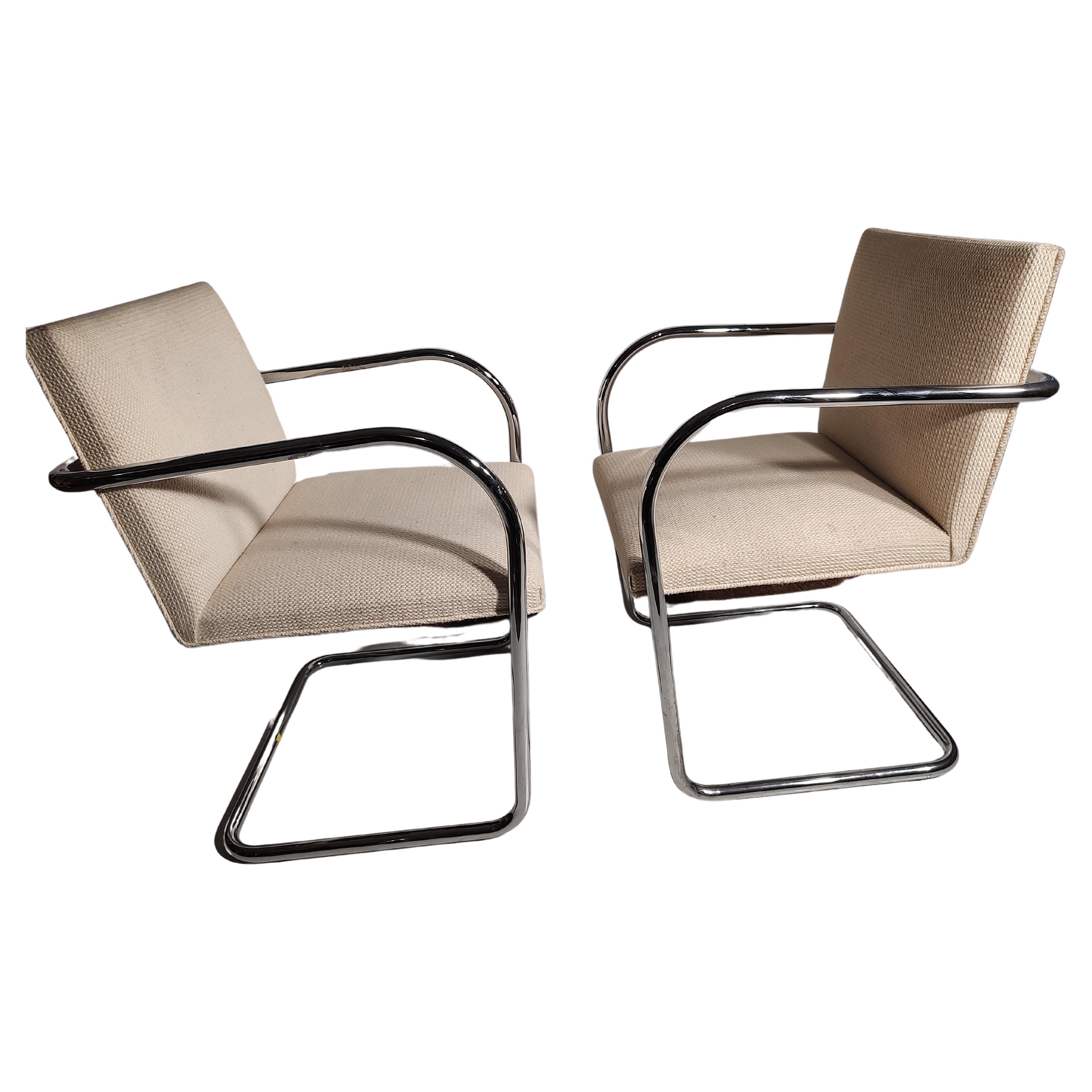 Hand-Crafted Set of 10 Mid-Century Modern Knoll Brno Tubular Chairs Ludwig Mies Van Der Rohe For Sale