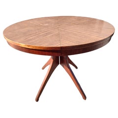 Retro Mid-Century Modern Sculptural Walnut & Laminate Dining Table by Adrian Pearsall