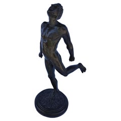 Vintage Bronze Male Nude "Vouloir" De Jean Rabiant