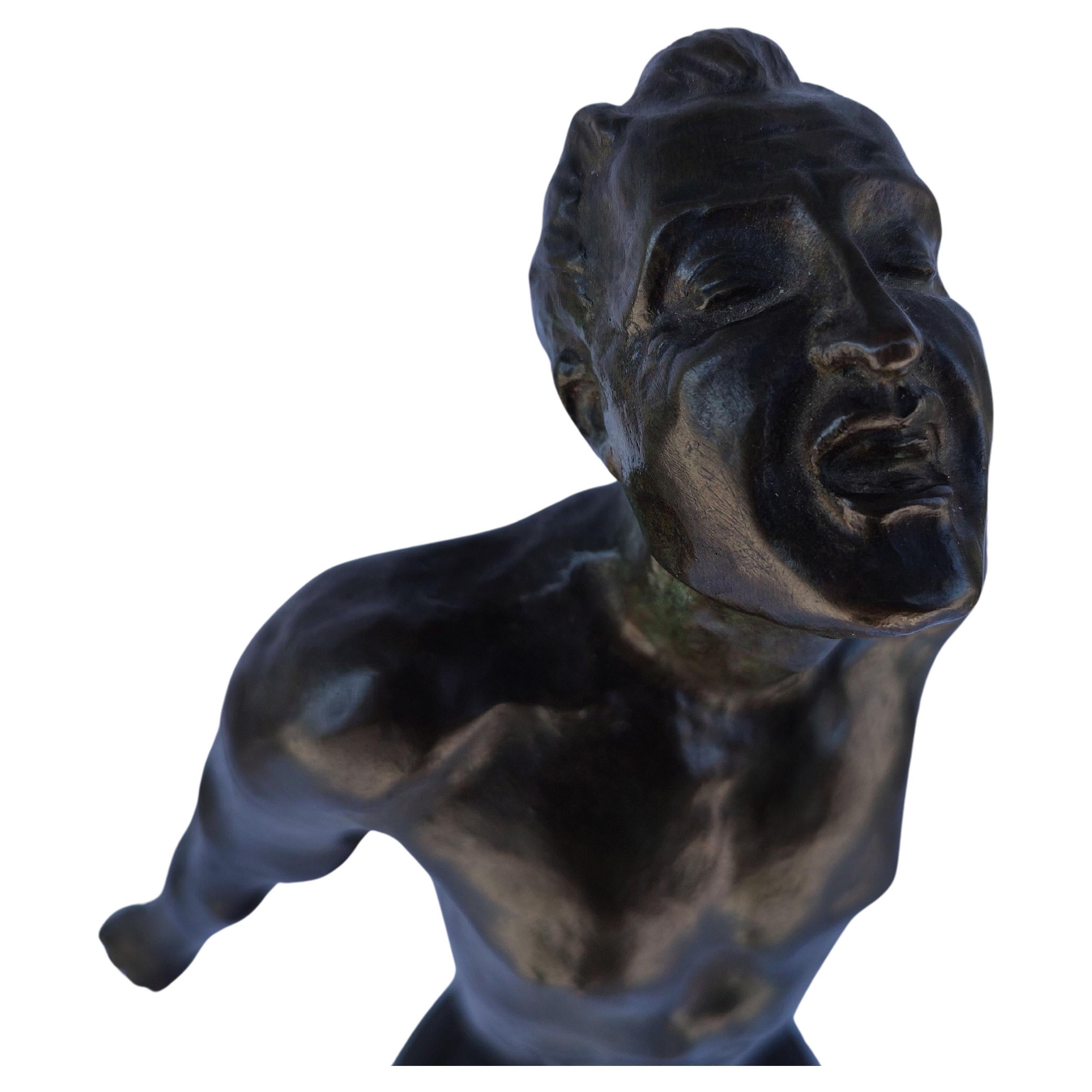 Nu masculin en bronze « Vouloir » de Jean Rabiant en vente 3