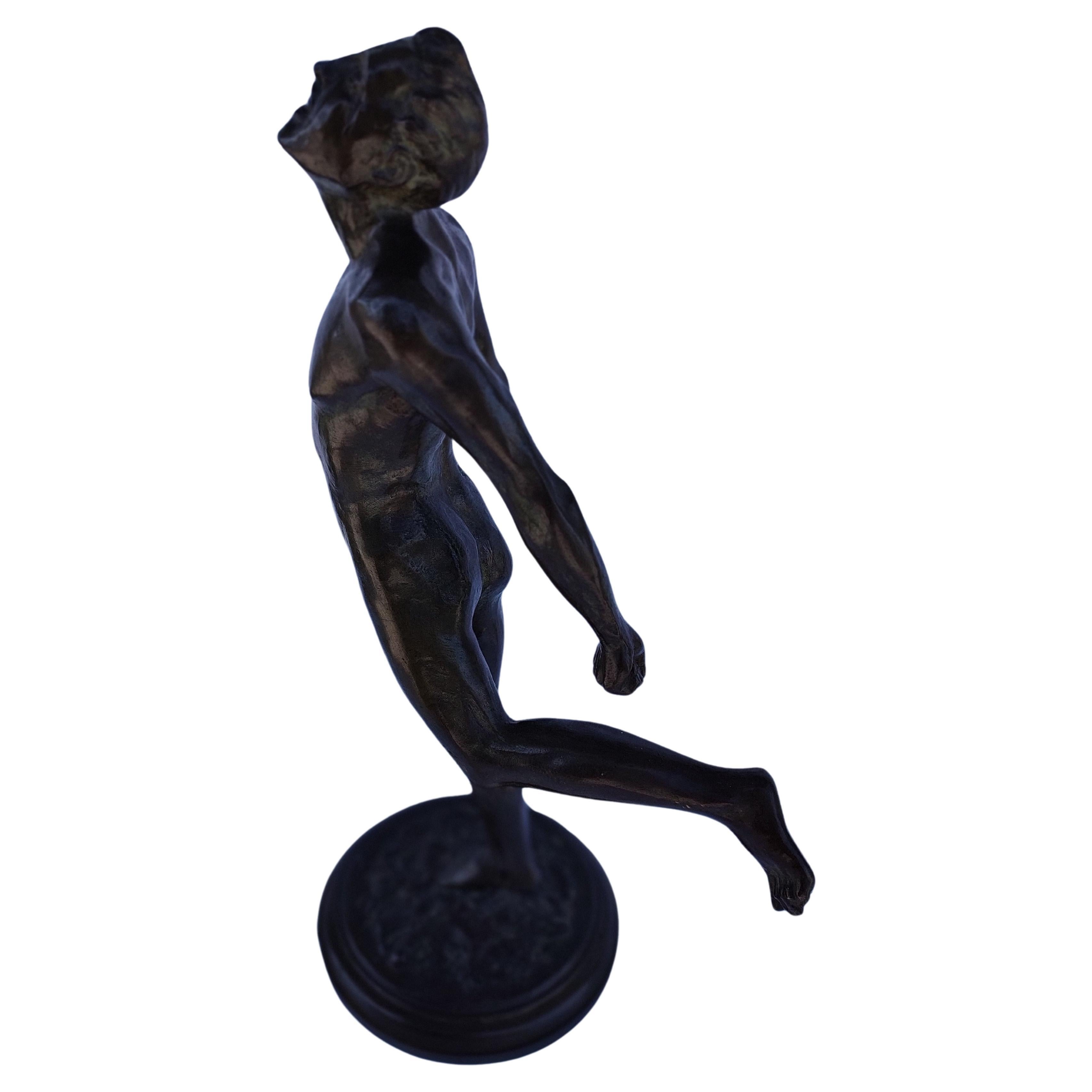 Bronze Nu masculin en bronze « Vouloir » de Jean Rabiant en vente