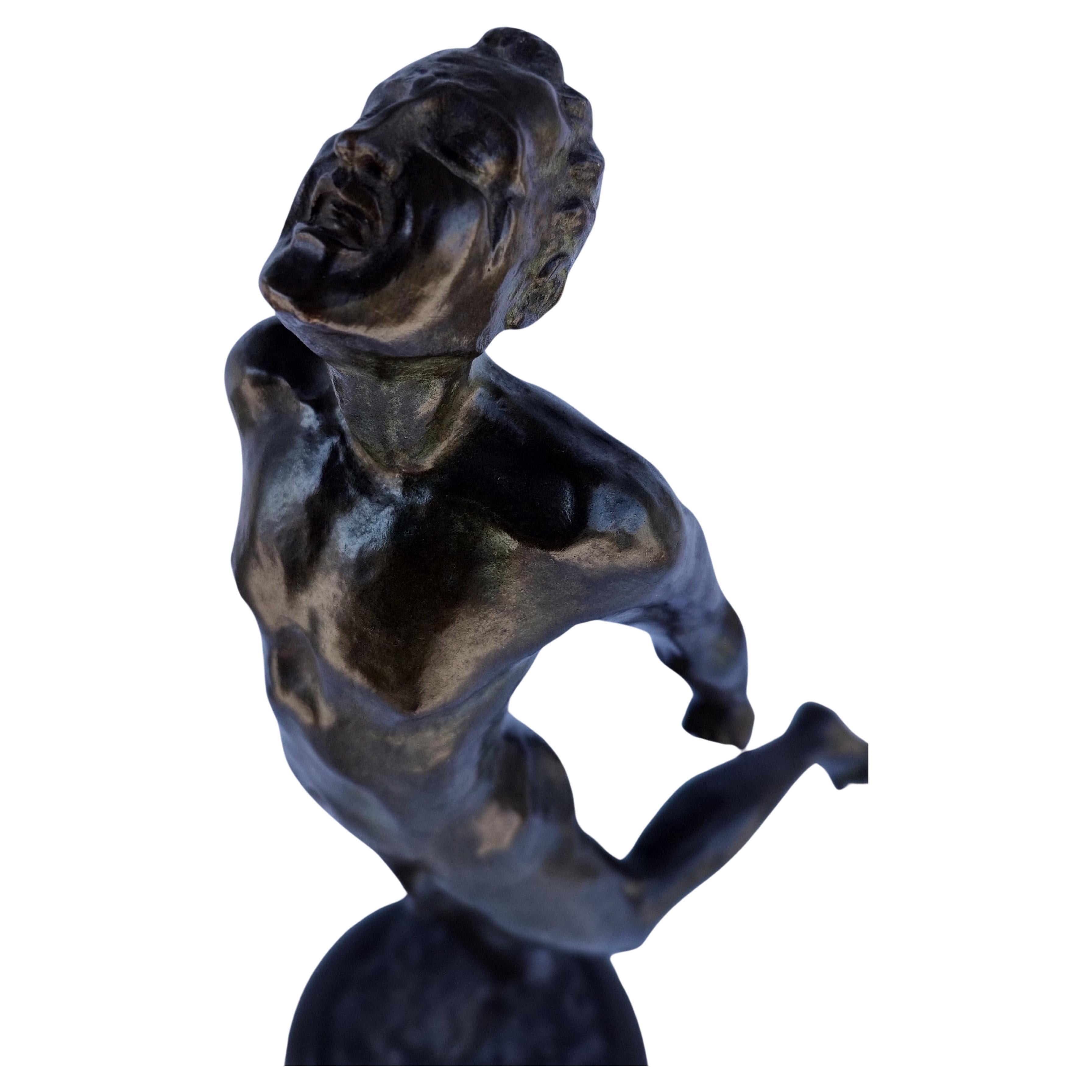 Milieu du XXe siècle Nu masculin en bronze « Vouloir » de Jean Rabiant en vente