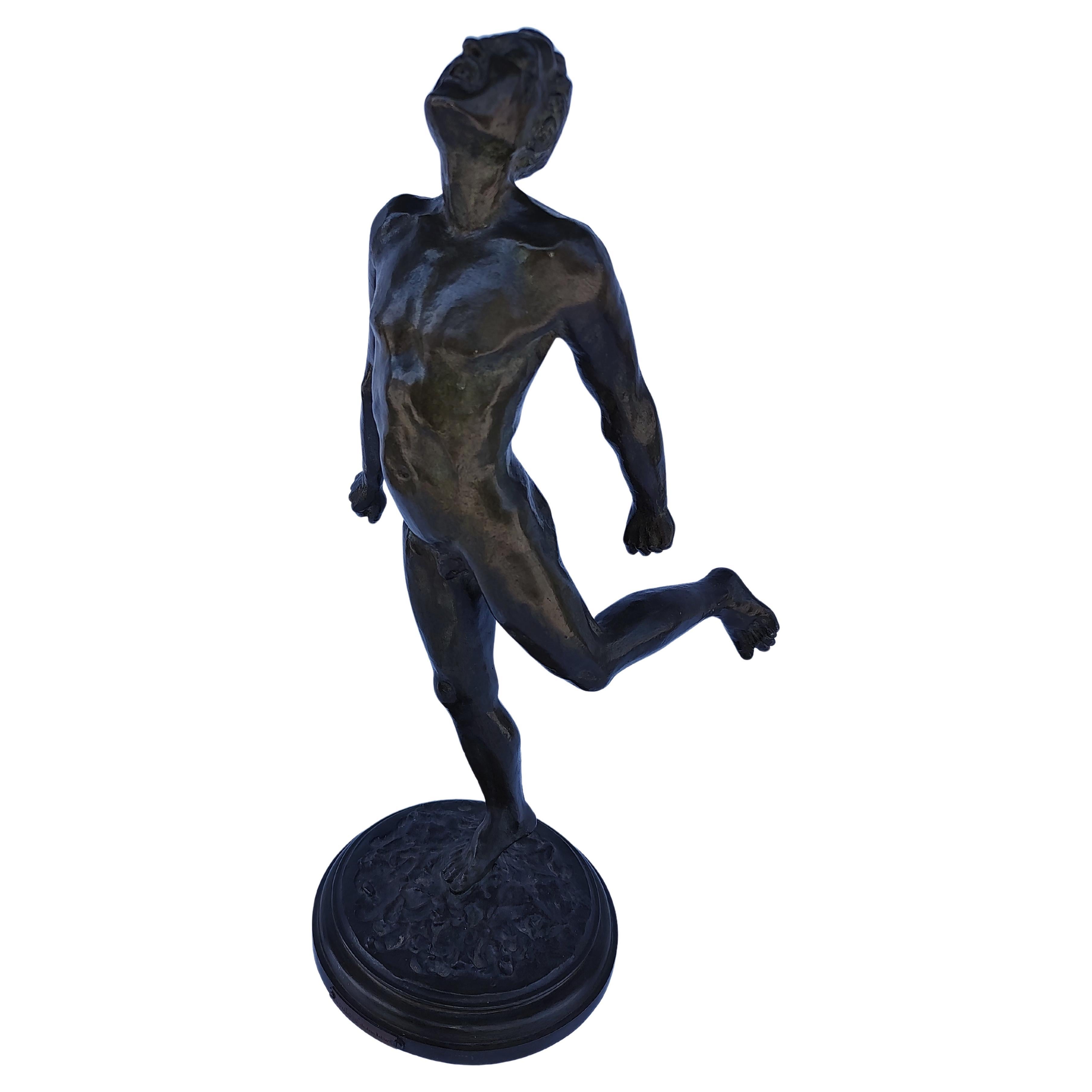 Moulage Nu masculin en bronze « Vouloir » de Jean Rabiant en vente