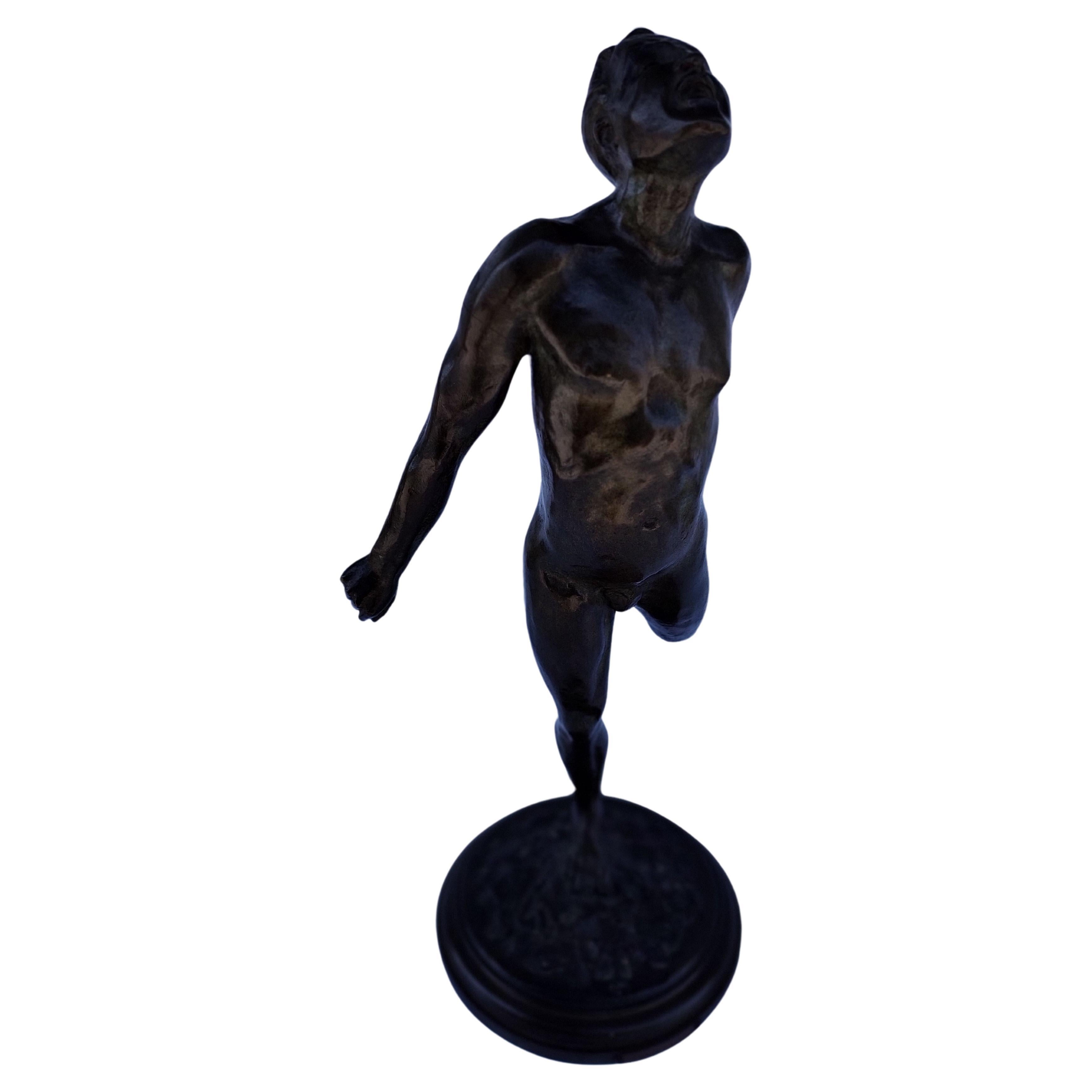 Moderne Nu masculin en bronze « Vouloir » de Jean Rabiant en vente