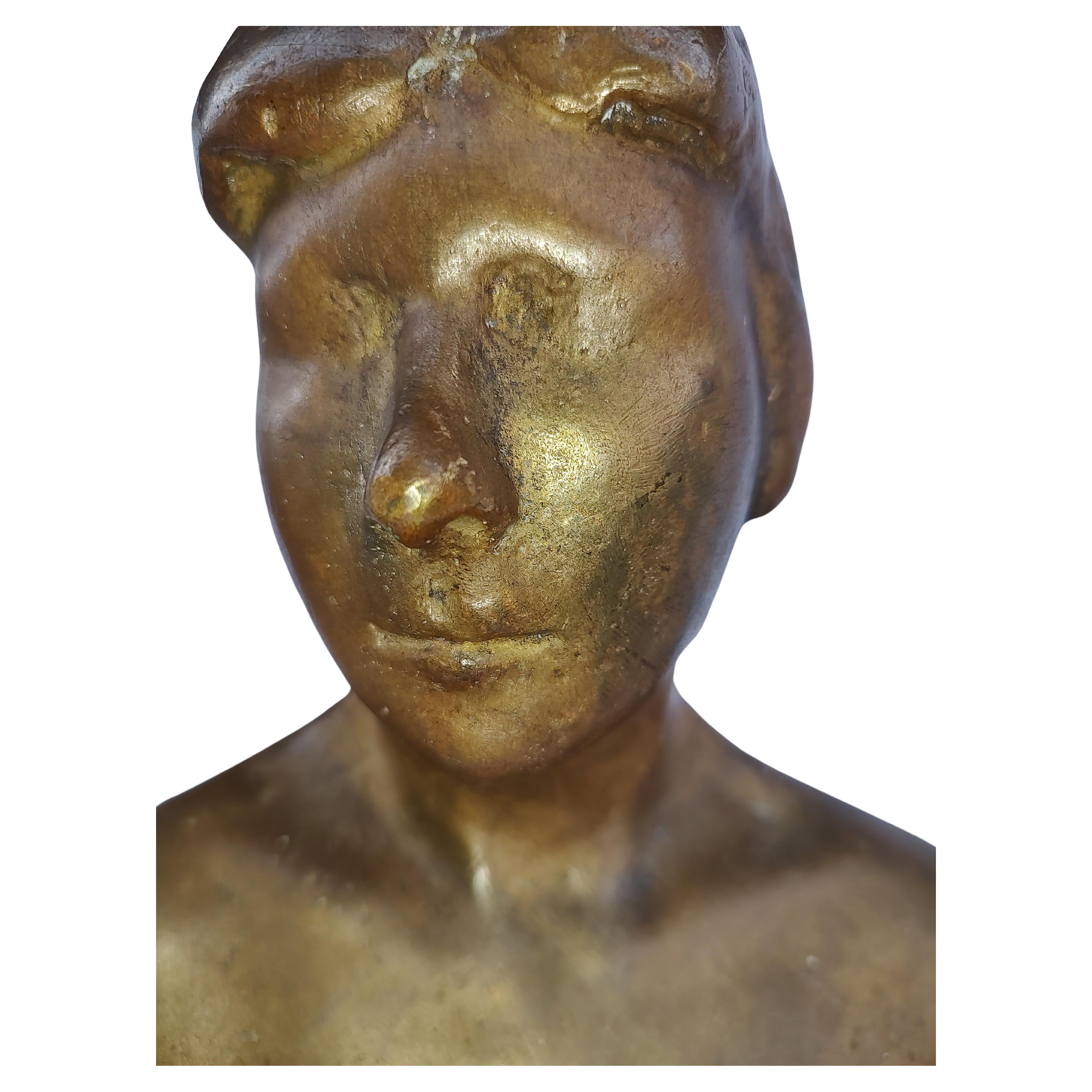 Fait main Sculpture en bronze du milieu du siècle dernier d'un nu masculin de la fonderie Guss Barth Rinteen en vente