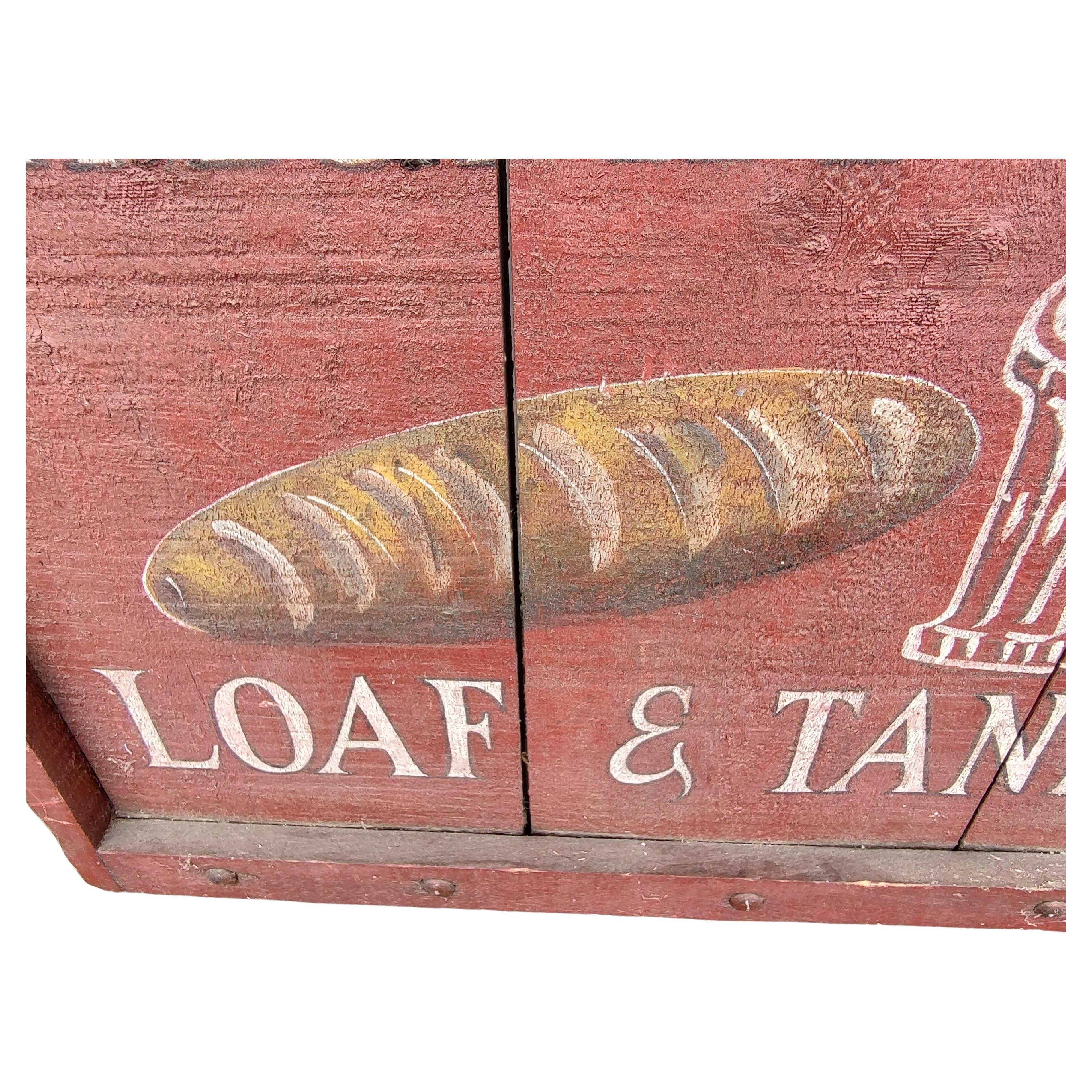 Folk Art Mid Century Hand Painted Double Sided Pub Sign C1950 For Sale