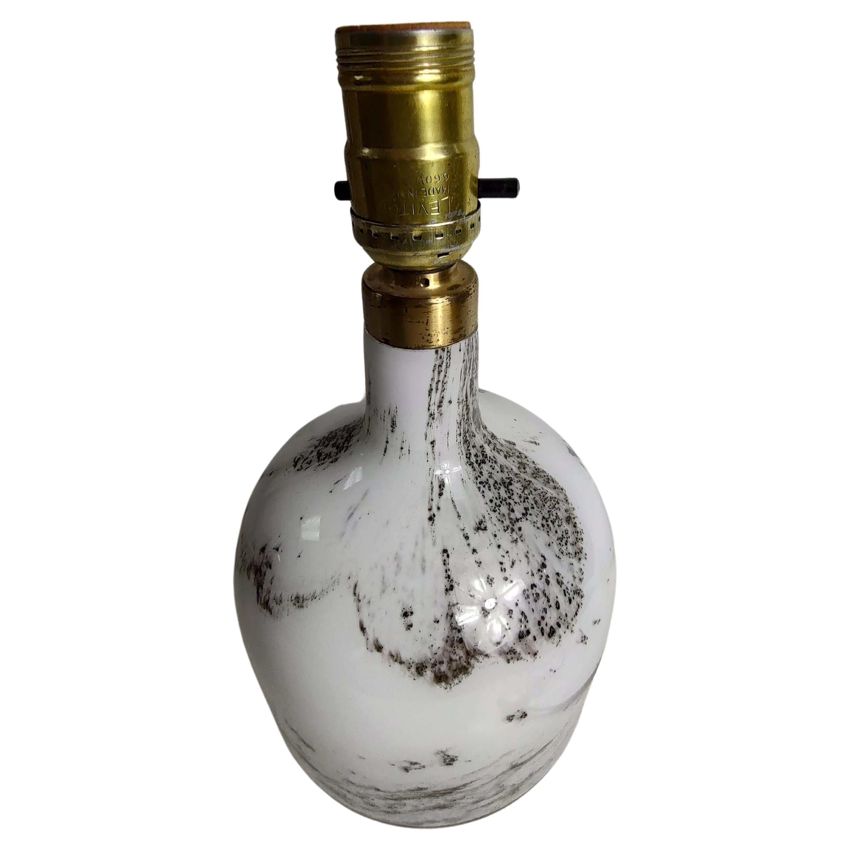 Swedish Mid-Century Modern Sculptural Bottle Form Scandinavian Table Lamp by Holmegaard For Sale