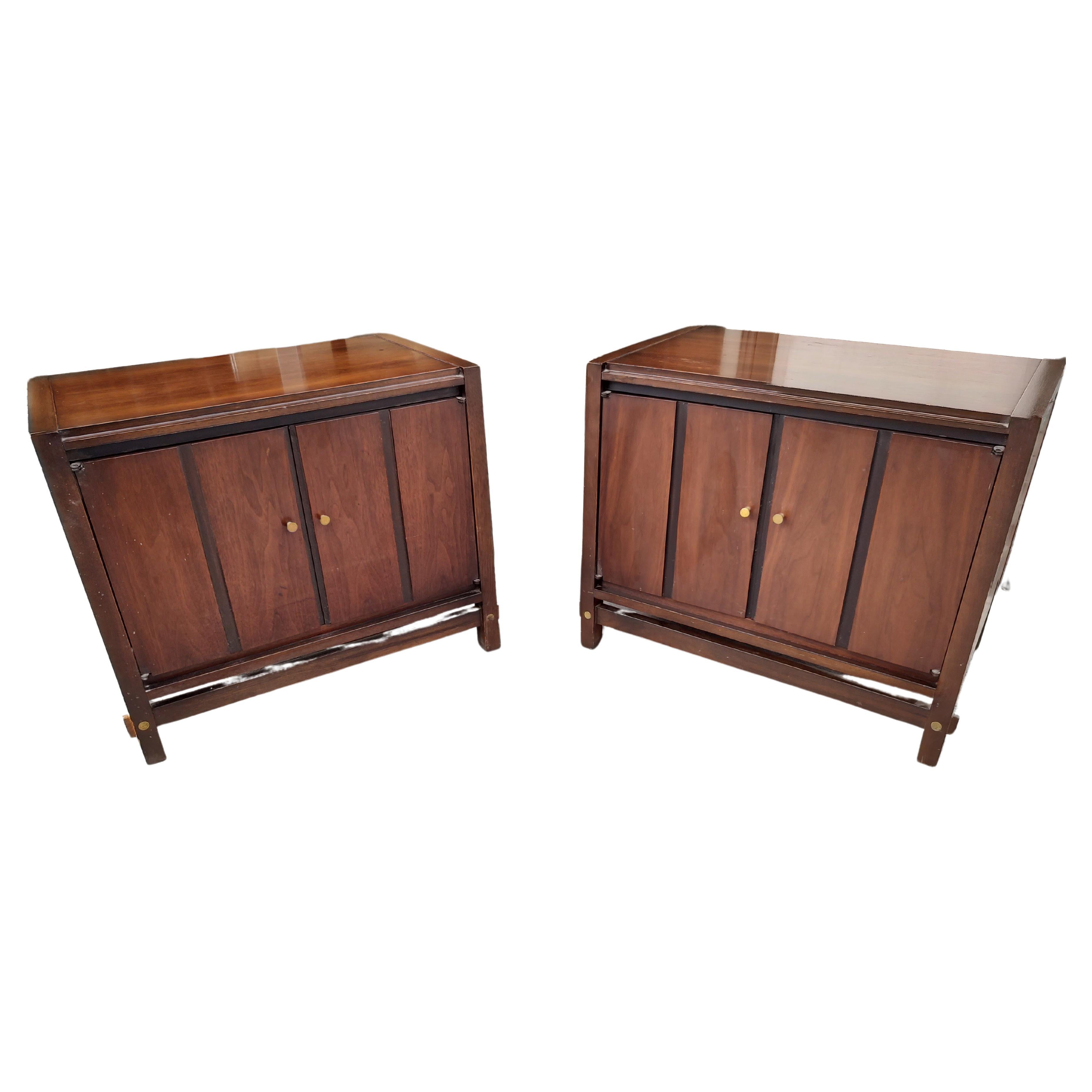 Pair of Mid Century Modern Night Tables by Lane C 1965 For Sale