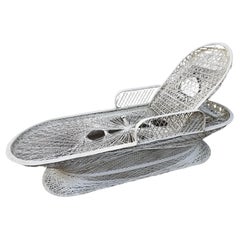 Mid Century Modern Sculptural Spun Fiberglass Chaise Lounge by Russell Woodard