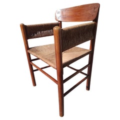 Mid Century Danish Modern Sculptural Woven Armchair